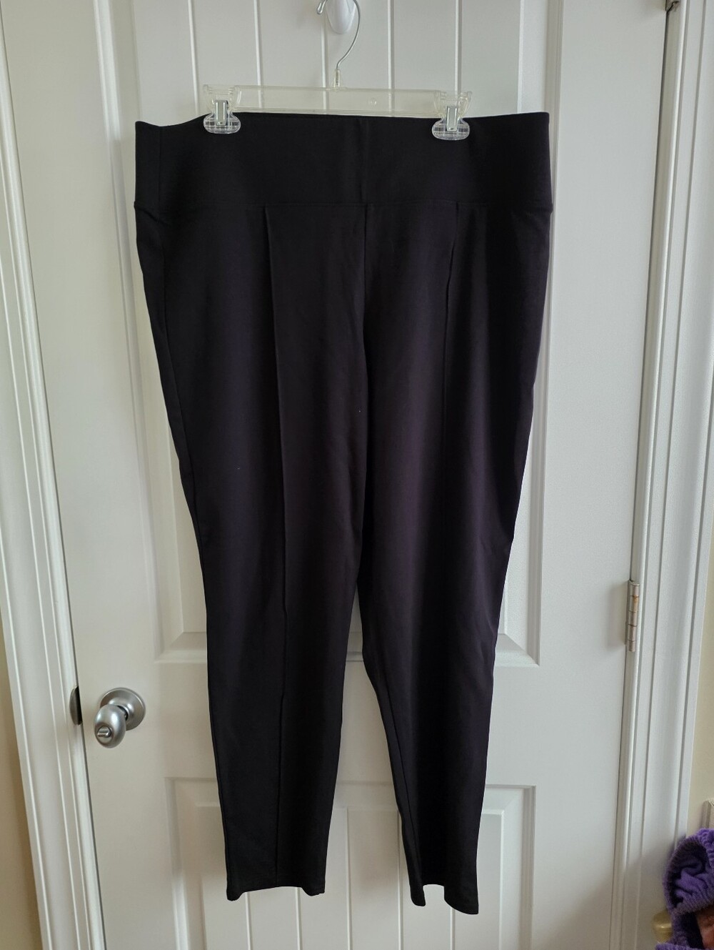 Nine West Black Ponte Slim Leggings Plus Size XXL